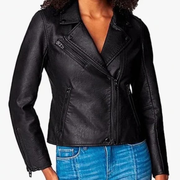 Blank NYC Jackets & Blazers - BlankNYC Black Vegan Leather Moto Jacket Black Hardware Multiple Sizes